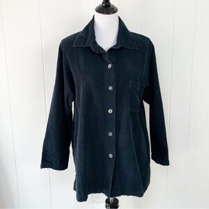 Bryn Walker Shirt Tunic Sz S Oversized Corduroy Deep Emerald Cotton Long Sleeve